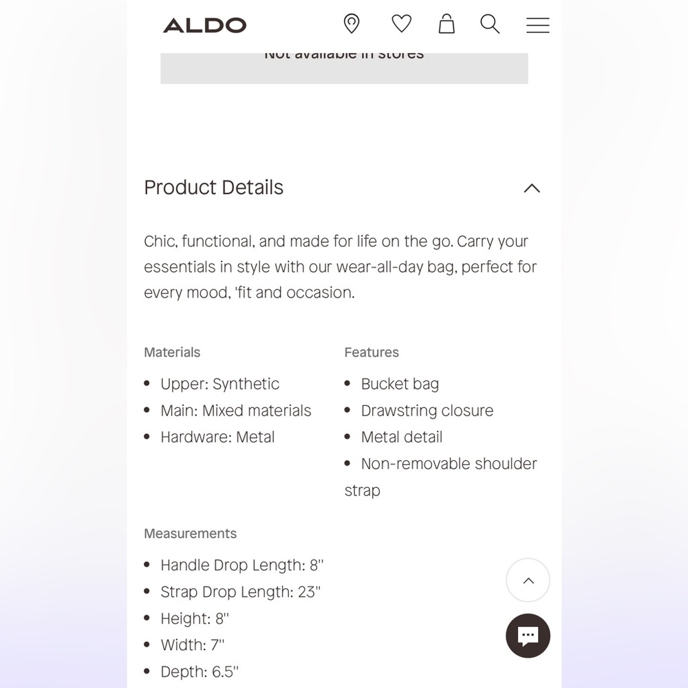 Aldo Berabrinax White Bucket Bag - Picture 10 of 10